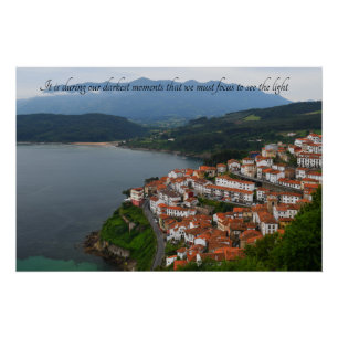 Motivational Quote- Lastres Spain Poster