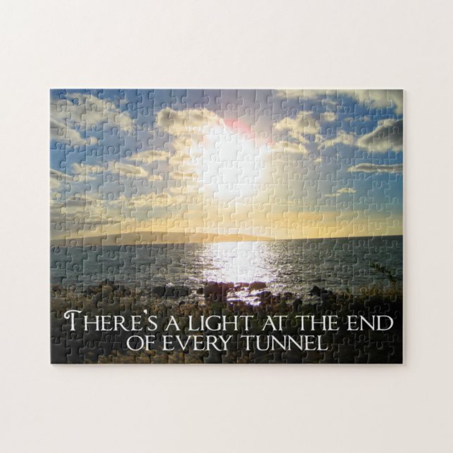 Motivational Quote Light at the End of The Tunnel Jigsaw Puzzle (Horizontal)