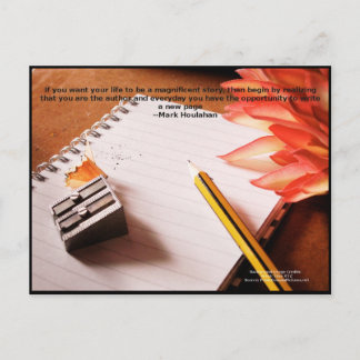 Motivational Quote-- Make Life a Magnificent Story Postcard