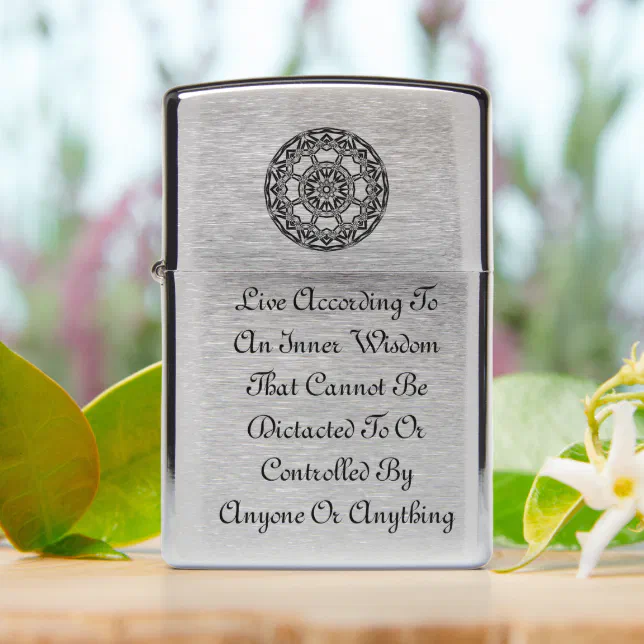 Motivational Quote Mandala Classic Zippo Lighter Zazzle