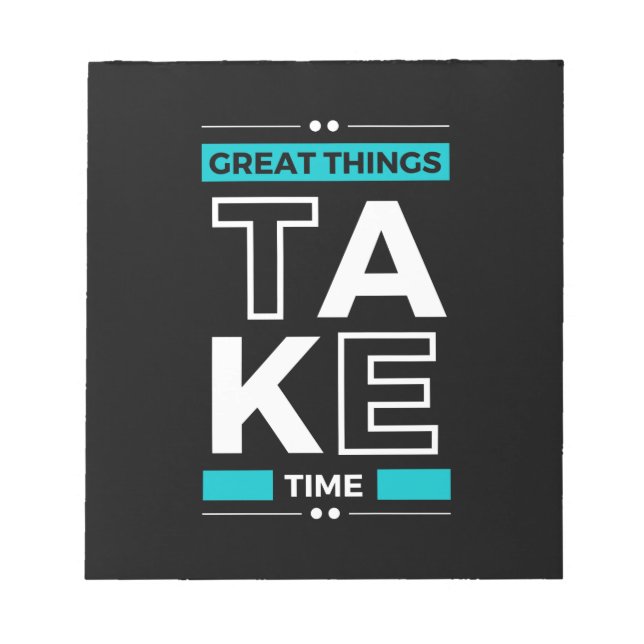 Motivational Quote Modern and Positive Text      Notepad (Front)