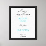 Motivational Quote Modern Script Custom  Canvas Print