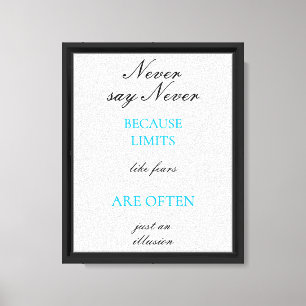 Motivational Quote Modern Script Custom Canvas Print