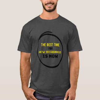 Motivational Quote New Beginnings White T-Shirt