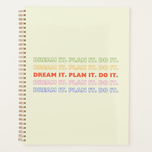 Motivational Quote New Year Resolutions Planner (Front)