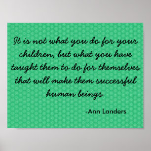 Motivational Quote on Children and Parenting Poster