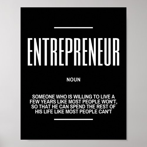 Motivational Quote On Entrepreneur Poster