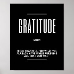 Motivational Quote On Gratitude Poster