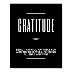 Motivational Quote On Gratitude Poster