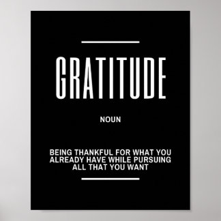 Motivational Quote On Gratitude Poster