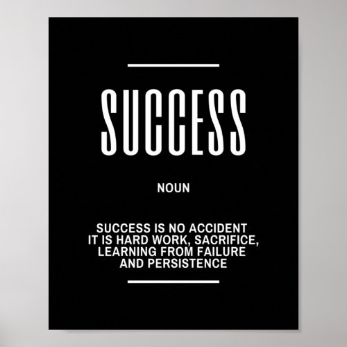 Motivational Quote On Success Poster
