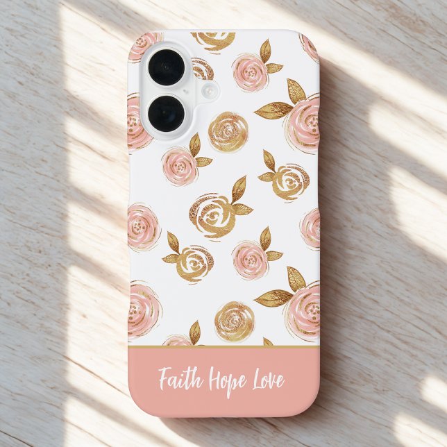 Motivational Quote Pink Floral Phone Case (Creator Uploaded)