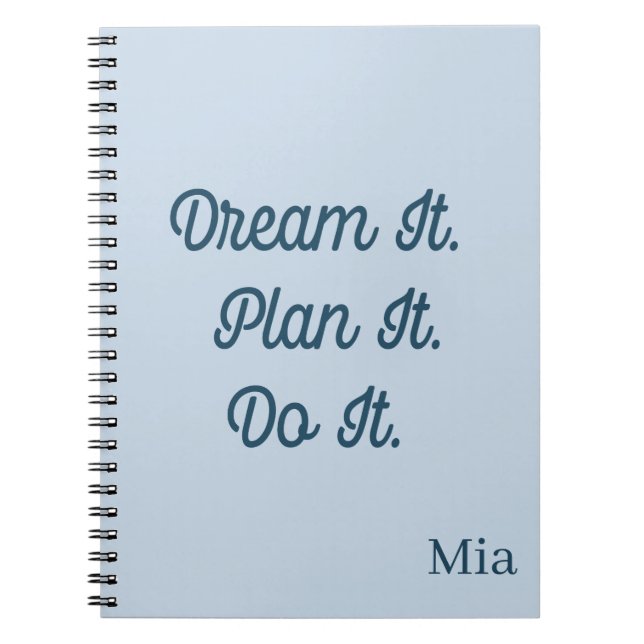 Motivational Quote Planning Ideas Notebook (Front)