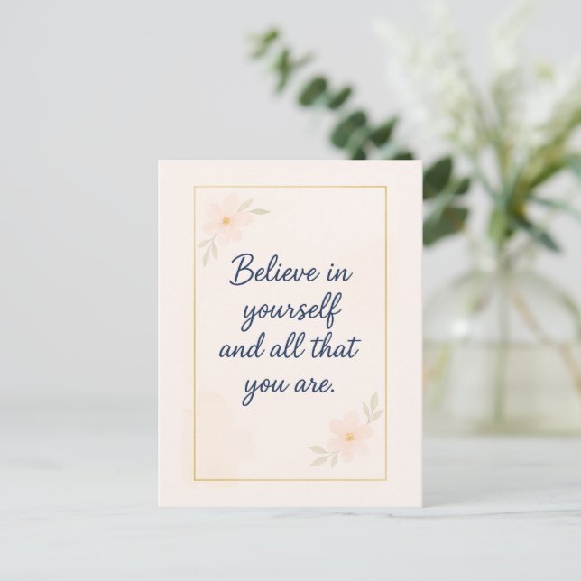 Motivational Quote Postcard – Inspirational Greeti (Standing Front)