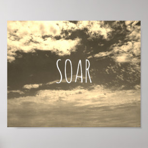 motivational quote poster sky and clouds