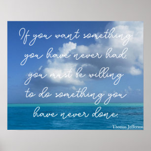Motivational Quote Poster with Bora Bora Ocean