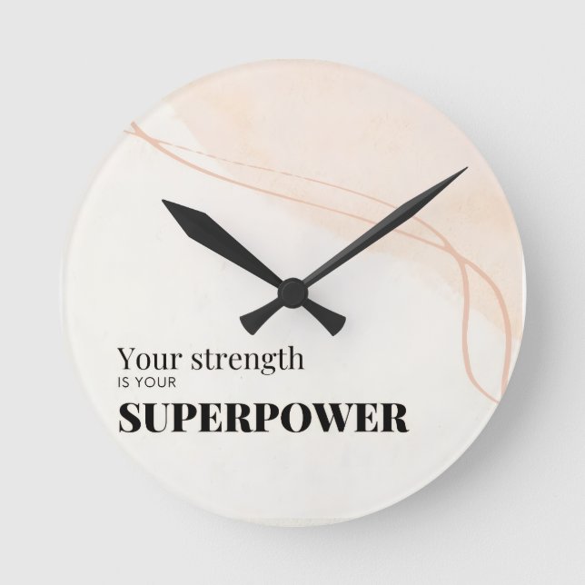 Motivational Quote  Round Clock (Front)