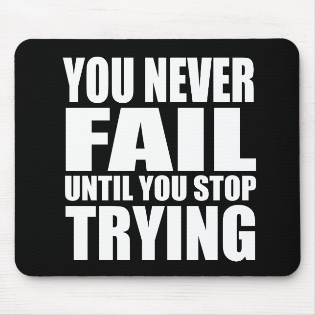 Motivational quote successs mouse pad (Front)