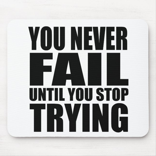 Motivational quote successs mouse pad (Front)