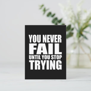Motivational quote successs postcard