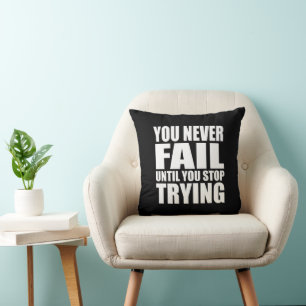 Motivational quote successs throw pillow