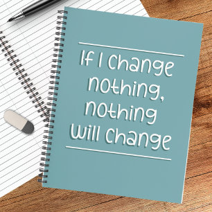 Motivational Quote   Teal Notebook
