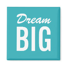 Motivational quote turquoise minimalist magnet