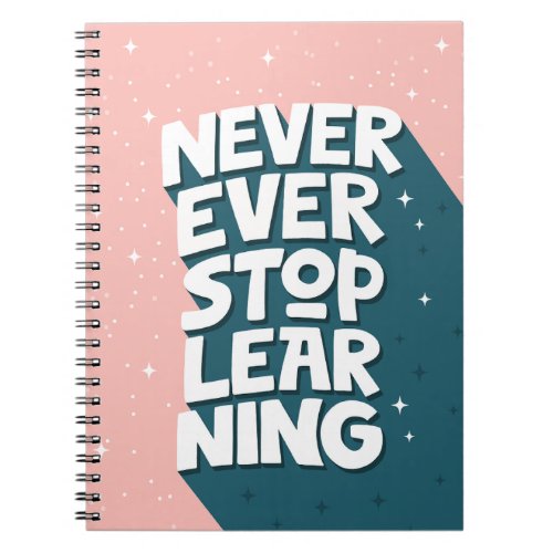 Motivational Quote Typography Notebook