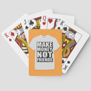 Motivational quote typography poker cards