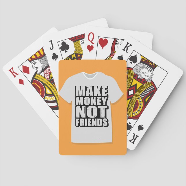 Motivational quote typography poker cards (Back)