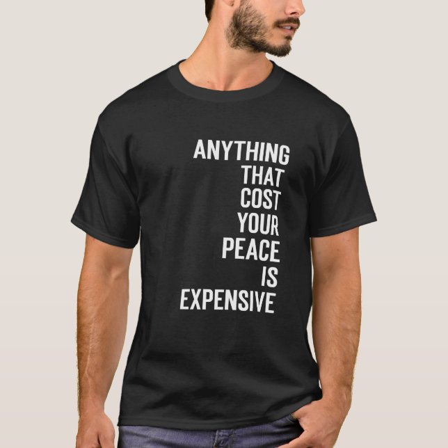 Motivational quote unisex text  T-Shirt (Front)
