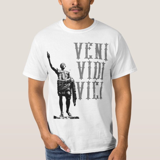 Motivational Quote Veni Vidi Vici Caesar Mens T-Shirt (Front)