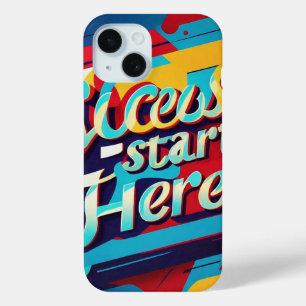"Motivational Quote Wall Art" iPhone 15 Case