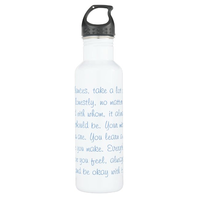 Motivational Quote Water Bottle (Front)