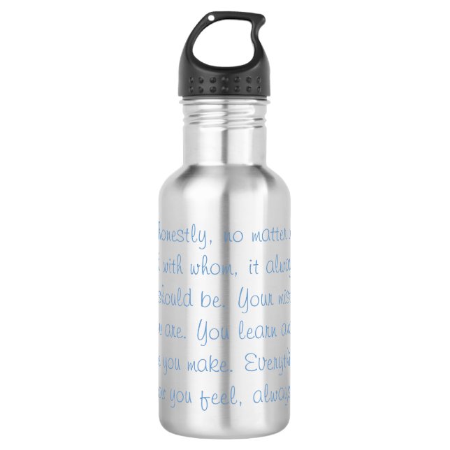 Motivational Quote Water Bottle (Front)