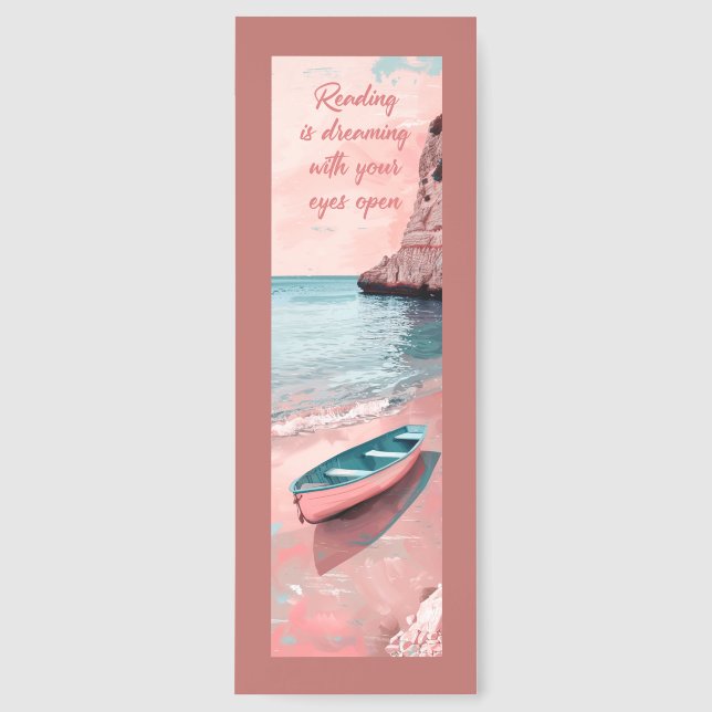 Motivational Quote With Beach Scene Bookmarks (Front)
