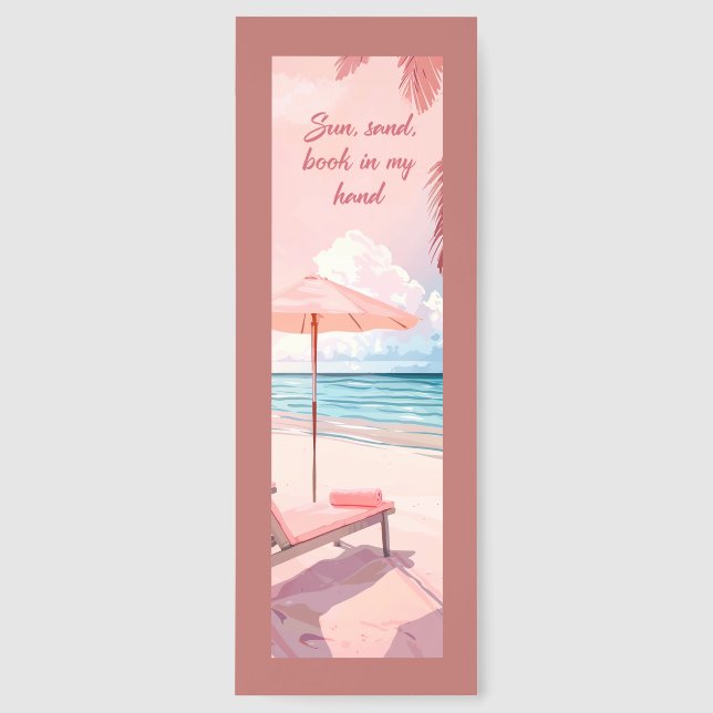 Motivational Quote With Beach Scene Bookmarks (Front)