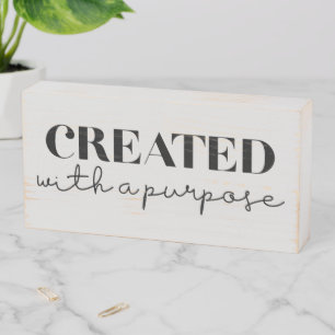 Motivational quote wooden box sign