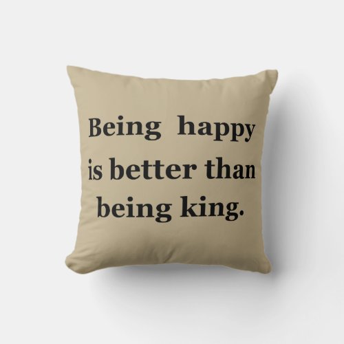 Motivational quotes about life positive sayings throw pillow