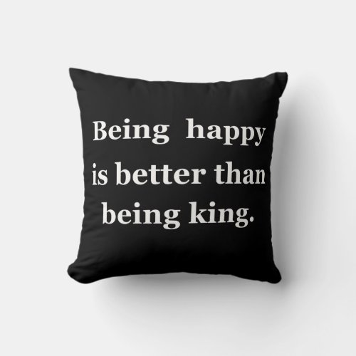 Motivational quotes about life positive sayings throw pillow