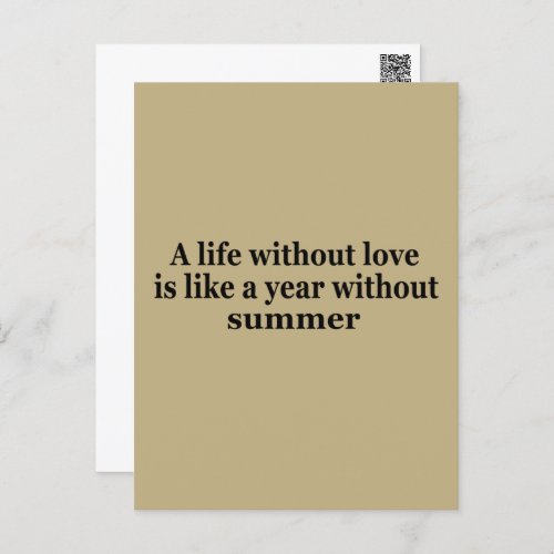 Motivational quotes about love sayings postcard