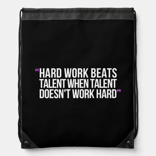 Motivational Quotes Drawstring Bag (Front)
