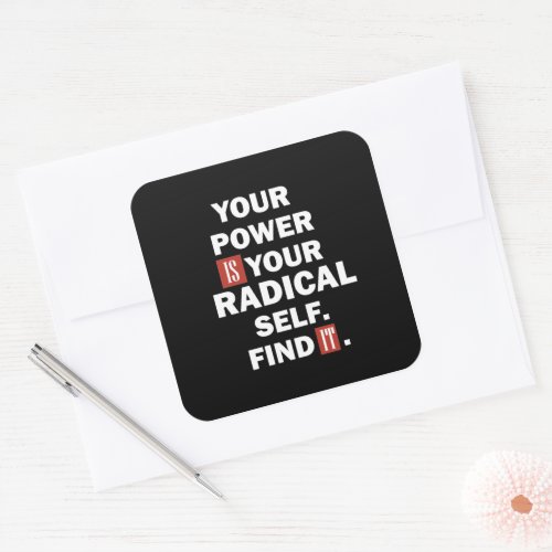 Motivational quotes for success in life square sticker