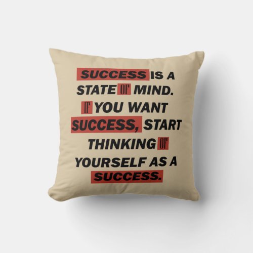 motivational quotes for success in life throw pillow