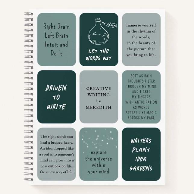 Motivational Quotes for Writers Personalized Notebook (Front)