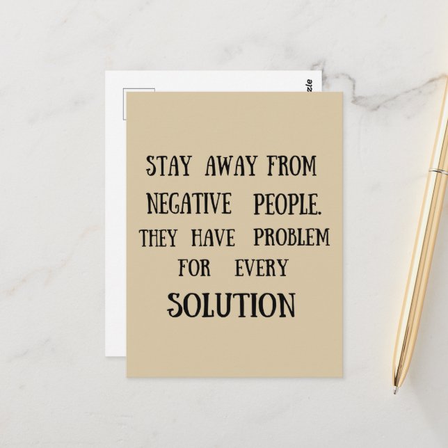 Motivational quotes funny life sayings postcard (Front/Back In Situ)