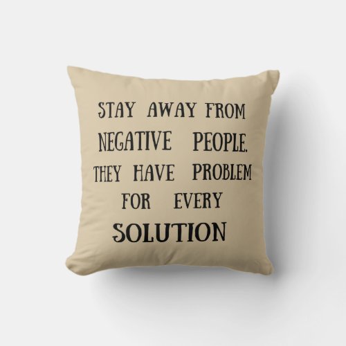 Motivational quotes funny life sayings throw pillow