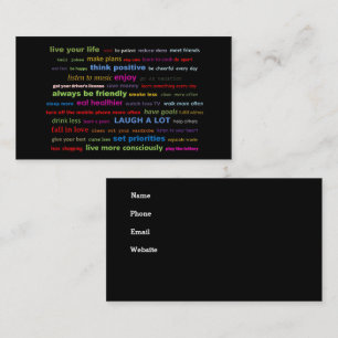 Motivational Quotes Personalize Text Background   Business Card