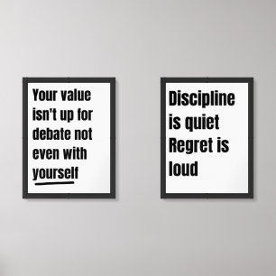Motivational quotes poster wall art sets
