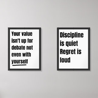 Motivational quotes poster wall art sets